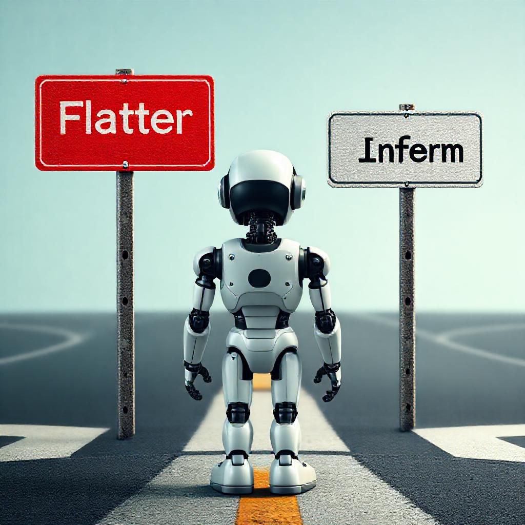 The AI Dilemma: Flatter, Fix, or Inform?