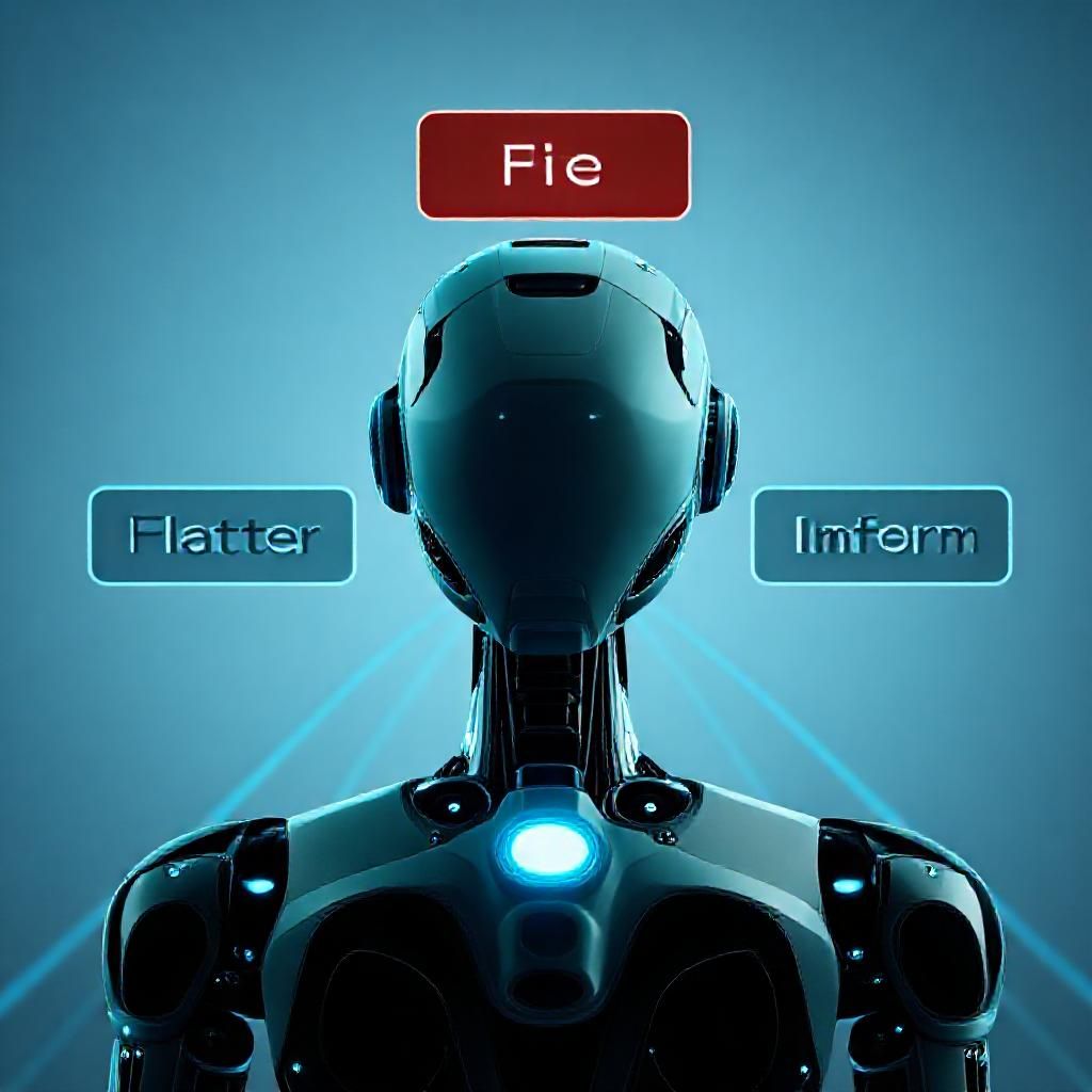 The AI Dilemma: To Flatter, Fix, or Inform?